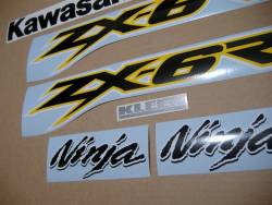 Kawasaki ZX6R 2002 yellow replacement decals