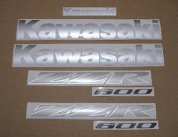 Kawasaki ZZR 600 2005 replacement logo decals