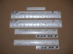 Kawasaki ZZR 600 '07 complete aftermarket decal set