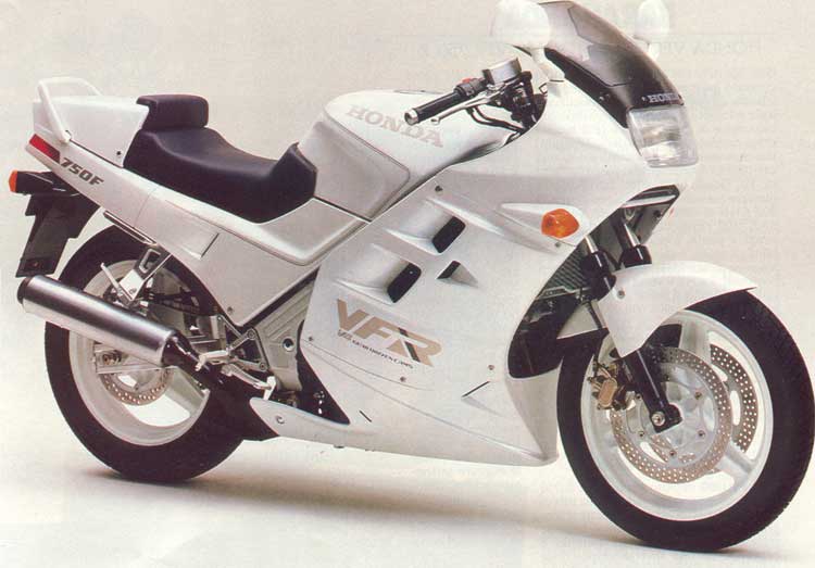 Honda VFR 750f 1989-1990 white model stickers set