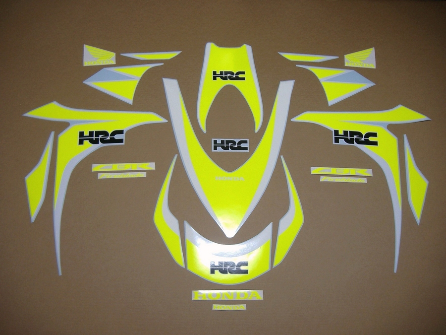 Neon yellow decals for Honda CBR 1000RR Fireblade