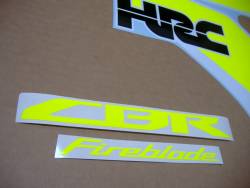 High visibility yellow decals for Honda CBR 1000RR