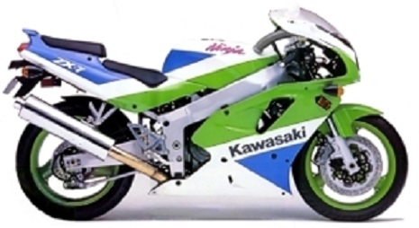 Kawasaki zx7 1991 j1 oem style restoration stickers