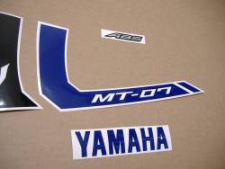 Stickers for Yamaha MT-07 2016 blue/silver model