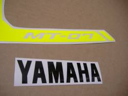 Stickers for Yamaha MT07 2017 grey/neon yellow model