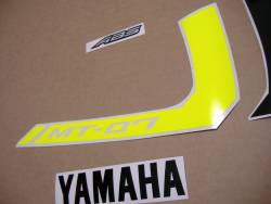 Graphics for Yamaha MT07 2017 grey/neon yellow model