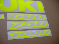 Suzuki GSXR 600/750/1000 neon yellow gixxer decals