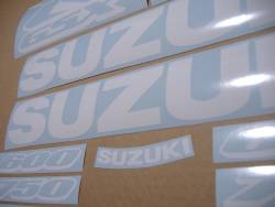 White stickers for Suzuki GSXR (Gixxer) 1000 cc