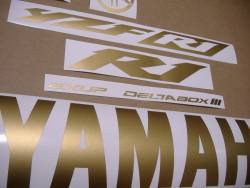 Satin gold stickers for Yamaha YZF R1
