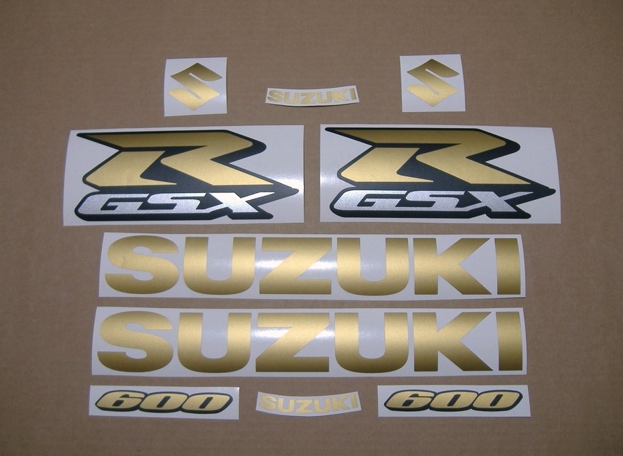 Satin gold decals for Suzuki GSXR 600 (srad)
