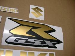 Satin gold stickers for Suzuki GSXR 600 (gixxer)