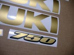 Satin gold decals for Suzuki GSXR 750 (srad)