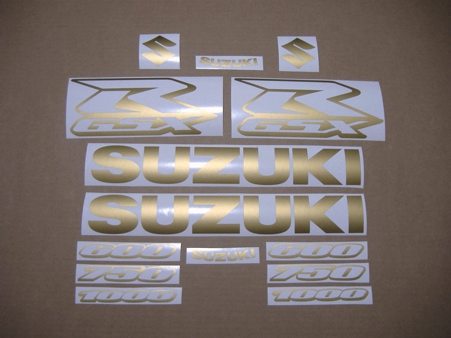 Matte golden decals for Suzuki GSXR 750 cc