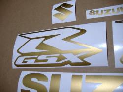 Satin gold logo stickers for Suzuki GSXR 1000