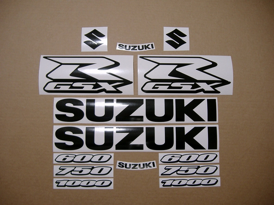 Suzuki gsxr 750 black color graphics set
