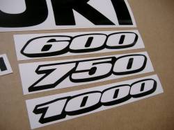 Suzuki gsxr 750 black color stickers set