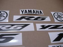 Yamaha YZF R6 stickers in custom satin black