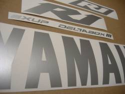 Yamaha YZF R1 decals in custom satin silver