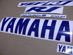 Medium blue logo decals for Yamaha R1