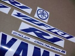 Yamaha YZF R1 graphics in custom medium blue