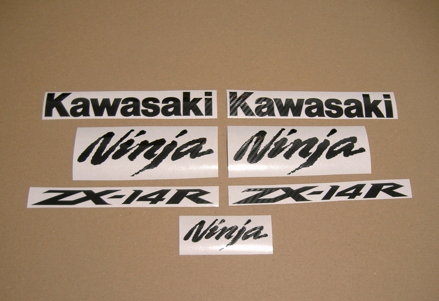 Kawasaki zx-14r 1400 custom carbon sticker kit