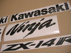 Kawasaki zx-14r 1400 custom carbon decals set