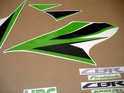 Stickers (lime green) for Honda Fireblade 2012 HRC