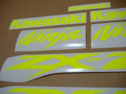 Kawasaki ZX7R ninja high visibility yellow stickers