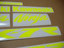 Kawasaki ZX7R ninja custom signal yellow sticker set