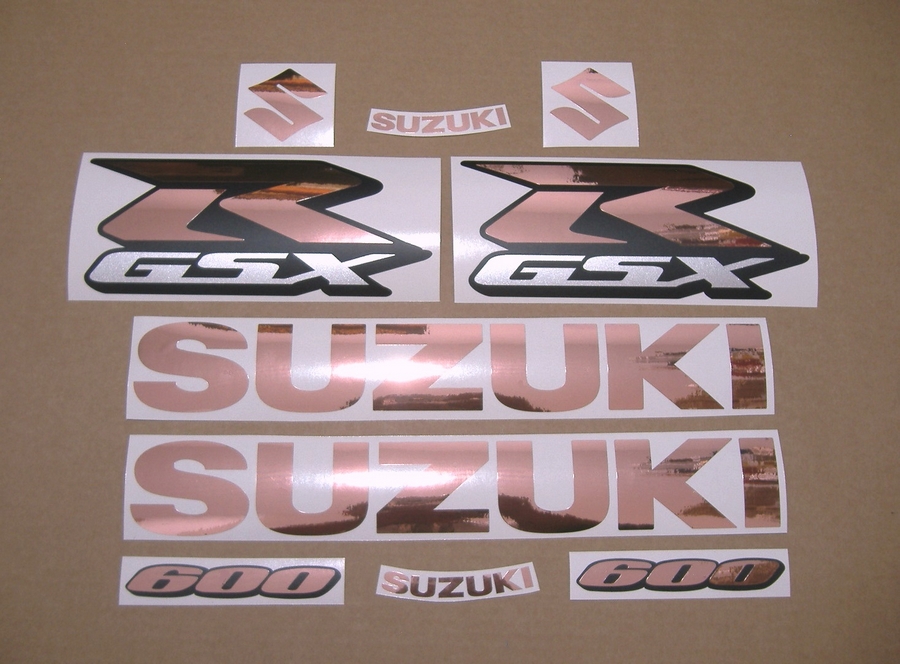 Suzuki GSXR 600 rose gold chrome decals kit