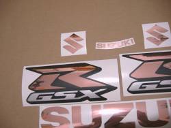 Suzuki GSXR 750 rose gold chrome graphics set