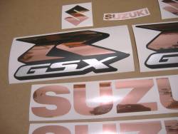 Rose gold decals for Suzuki GSXR (Gixxer) 750cc