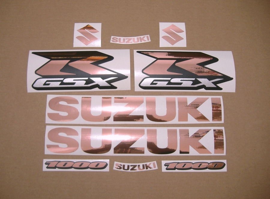 Suzuki GSX-R 1000 rose gold chrome sticker set