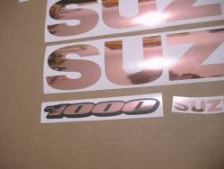 Suzuki GSXR 1000 rose gold chrome decals kit