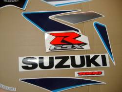 Suzuki GSXR 1000 K6 whiteblue stickers set