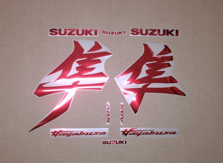 Chrome red decals for Suzuki Hayabusa 2021 Mk3 m1