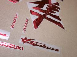 Chrome red kanji emblems for Suzuki Hayabusa 2021 m1