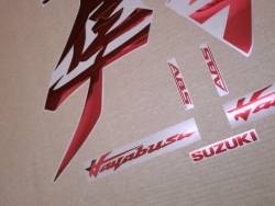 Suzuki Hayabusa 2021 new model chrome red kanji decals