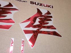 Suzuki hayabusa 2021 chrome red color logo sticker set