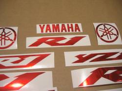 Chrome red color logo stickers for Yamaha R1