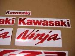Chrome red stickers for Kawasaki ZX-7R 750