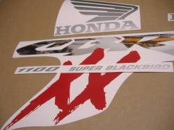 Honda CBR 1100XX Blackbird 2000 oem style replica decals
