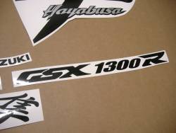 Black kanji graphics set for Suzuki Hayabusa K1