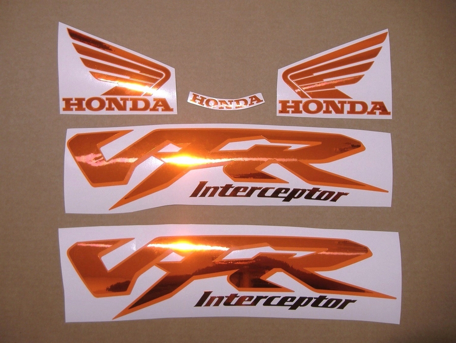 Orange stickers for Honda VFR 800 Interceptor rc46