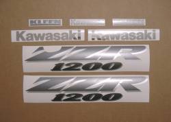 Kawasaki ZZR1200 2002 replacement decals set