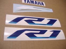 Decals (OEM pattern) for Yamaha YZF R1 2022 blue