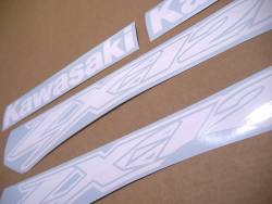Kawasaki zx-12r ninja white logo decals kit