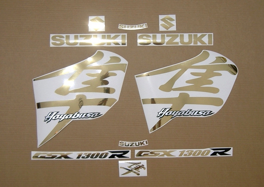 Suzuki Hayabusa gsx1300r K1 chrome gold graphics