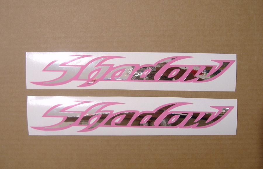Sticker kit (pink/chrome) for Honda VT Shadow