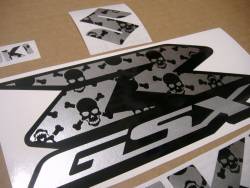 Suzuki GSXR 600 skull & bones custom sticker kit